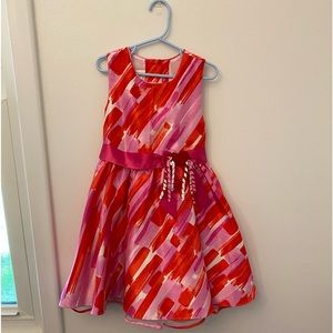 Bonnie Jean girls dress size 6 pinks/reds